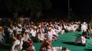 Village elders attend the Jagaran